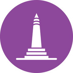 Sticker - Monument glyph circle icon