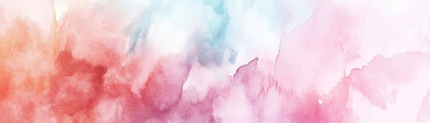 Wall Mural - A gentle blend of pastel colors creates a serene and dreamy watercolor background, perfect for any artistic project.