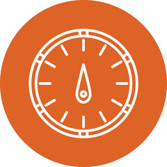 Canvas Print - Clock Widget line circle icon