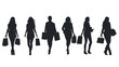 © beben - Set of shoppers silhouettes isolated on transparent background