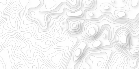 Wall Mural - Vector topo map seamless wave topography map pattern camping grid cartography diagram black and white geometric carve wave line. abstract landscape topography line map wavy texture design background