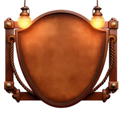 Wall Mural - wooden decorative element and lamp model 57