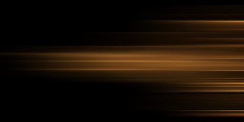 Wall Mural - Light and stripes move fast over dark golden background. Concept illustration