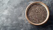 © Pricha.RT - Bowl of chia seeds and flaxseeds, high in omega-3s and fiber, great for brain nourishment and clarity.
