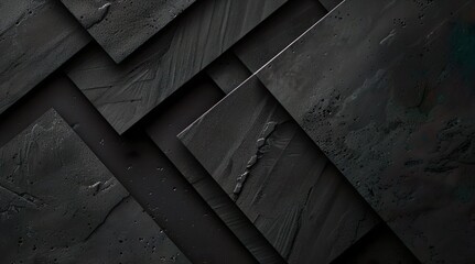 Layered Black Geometric Textured Background