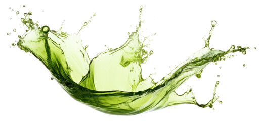 Sticker - Green tea whisky splash abstract art accessories.