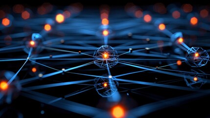 Abstract Computer technology background. network visual connection