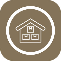 Sticker - Warehouse Vector Icon Design