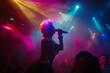 © Анастасия Гайкова - Singer performing a  song in a nightclub