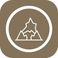 Sticker - Mountain Vector Icon Design