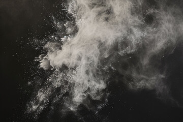 Sticker - white smoke on a black background 