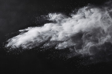 Poster - white smoke on a black background 