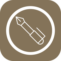 Sticker - Fountain Pen Vector Icon Design