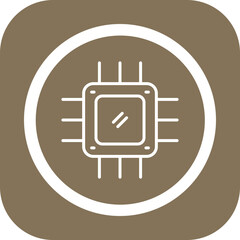 Sticker - Cpu Vector Icon Design