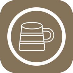 Poster - Wooden Mug Vector Icon Design