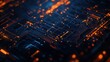 © @desy - Abstract Circuit Board with Glowing Orange Lines