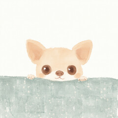 Sticker - Cute Chihuahua Puppy.