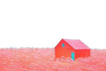 Sticker - PNG Red barn farm architecture backgrounds.