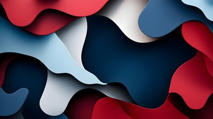 Wall Mural - Vibrant Abstract Fluid Shapes and Geometric Patterns in Striking Color Palette