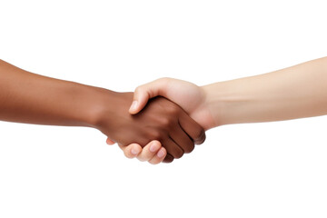 Wall Mural - PNG Joining hands handshake white background togetherness.