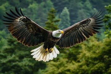 Sticker - bald eagle in flight