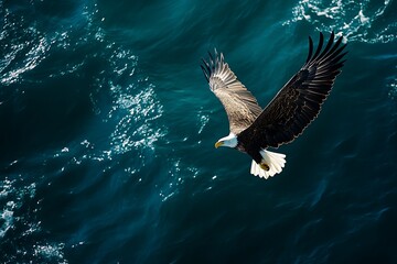 Sticker - bald eagle in flight