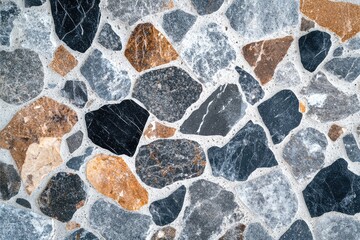 Wall Mural - Stone floor with different colors. This image is perfect for adding a natural and rustic feel to your designs.