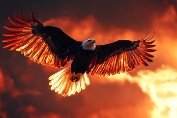 Wall Mural - eagle in the sky