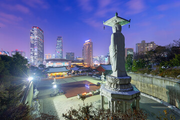 Wall Mural - Seoul, Korea at Bongeunsa Temple in the Gangnam District