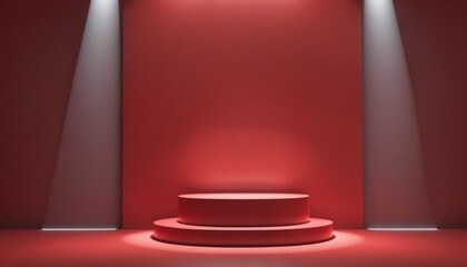 Wall Mural - Product red platform 