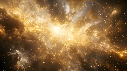 Wall Mural - beautiful view of golden nebula