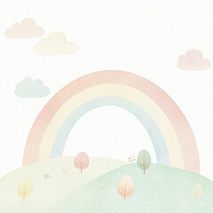 Wall Mural - Rainbow Landscape.