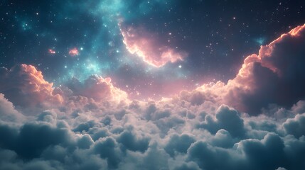 Wall Mural - beautiful view of celestial cloudscape