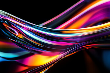 Abstract rainbow background design, 3d rendering