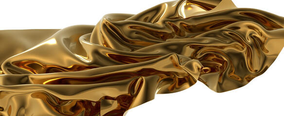 Poster - A golden abstract swirl Luxurious and elegant