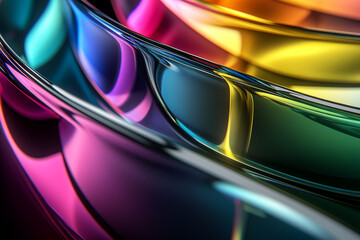 Abstract rainbow background design, 3d rendering