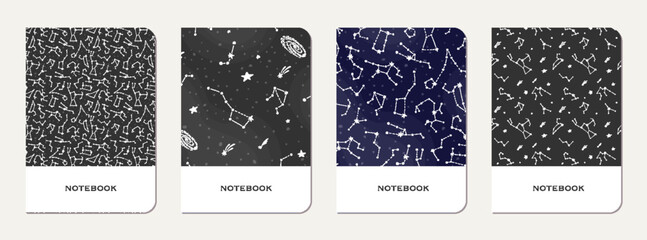 Wall Mural - exercise book cover with constellations and