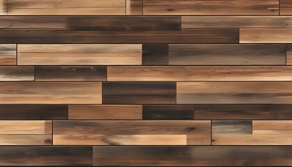 Seamless vintage wooden parquet floor pattern featuring brown hardwood tiles and rectangular slabs