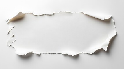 Poster - Torn White Paper Background Texture