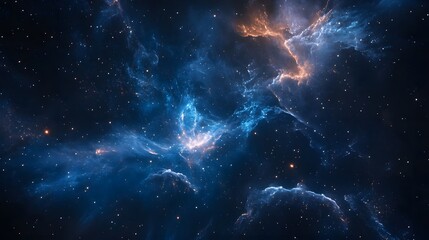 Wall Mural - cosmic nebula a symphony of light and darkness