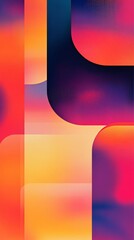 Poster - abstract geometric pattern with vibrant gradient colors