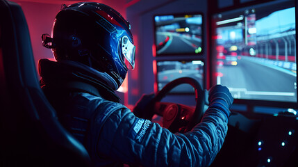 Racing game player