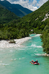 Extreme sport and adventure in Sova river, Slovenia