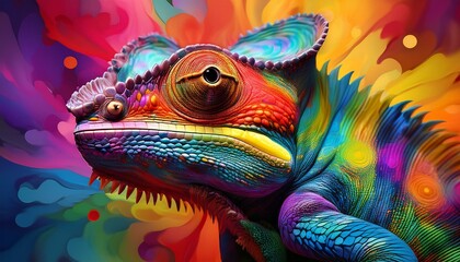 Wall Mural - iguana in the night