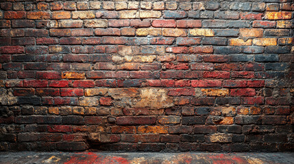 Wall Mural - Rustic brick wall with a vintage look.