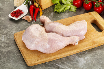 Poster - Raw chicken leg foe cooking