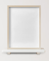 Canvas Print - White frame mockup png, white background