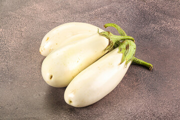 Poster - White raw eggplant for cooking