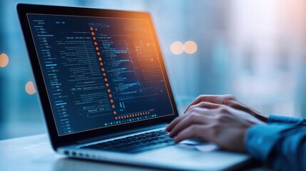 A close-up shot of a laptop screen shows a digital task manager app, where the user is setting goals for the upcoming week., flat design illustration