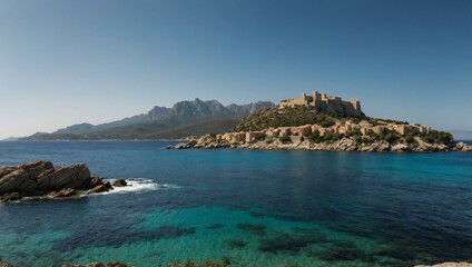 Sticker - Seaside view in Corsica